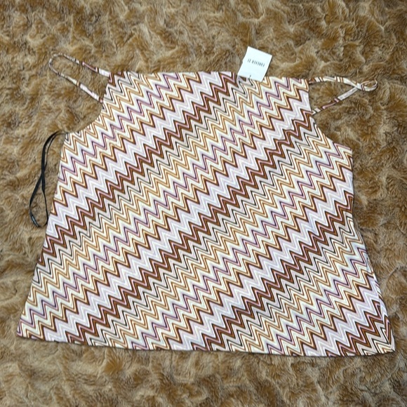 New Forever 21 Zigzag Patterned Spaghetti Strap Top size 2X - Picture 8 of 11